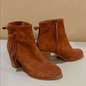 TOMS Tassel Booties size 10
